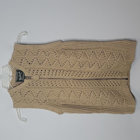 Woolrich khaki crochet sweater vest - Picture 1 of 7